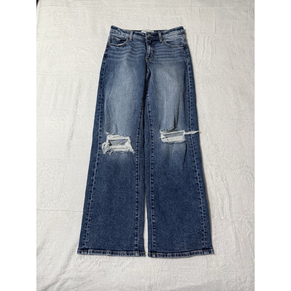 BKE Payton Womens 27x31 Wide Leg Universal Fit Mid Rise Denim Medium Wash